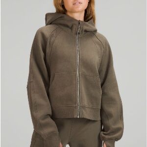 LULULEMON carob brown full zip oversized scuba hoodie